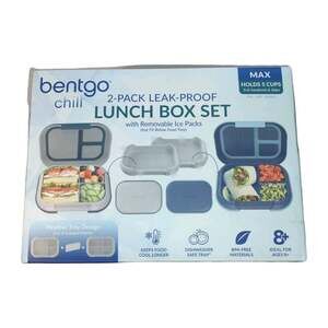Bentgo Chill 2-Pack Lunch Box Set, Leak-Proof, Removable Ice Packs NEW